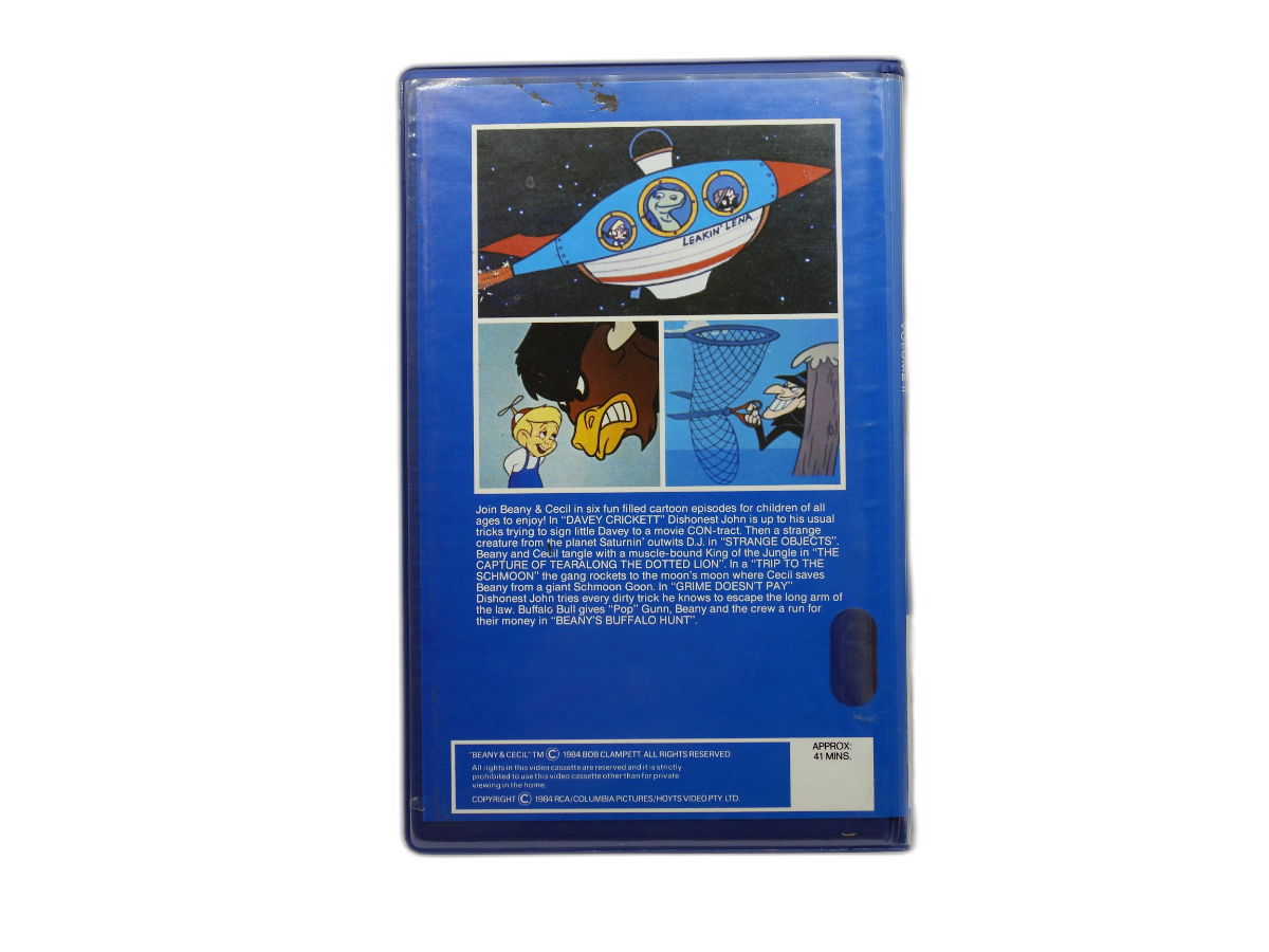 Beany and Cecil Volume Ii Vhs Tape Rca Columbia Pictures