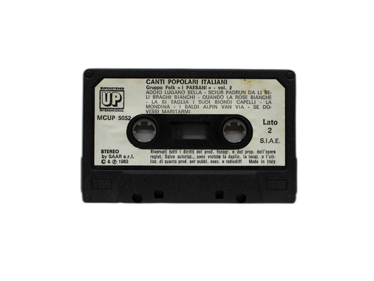Canti Popolari Italiani Gruppo Folk I Paesani Vol. 2 Cassette Tape Up Internatio
