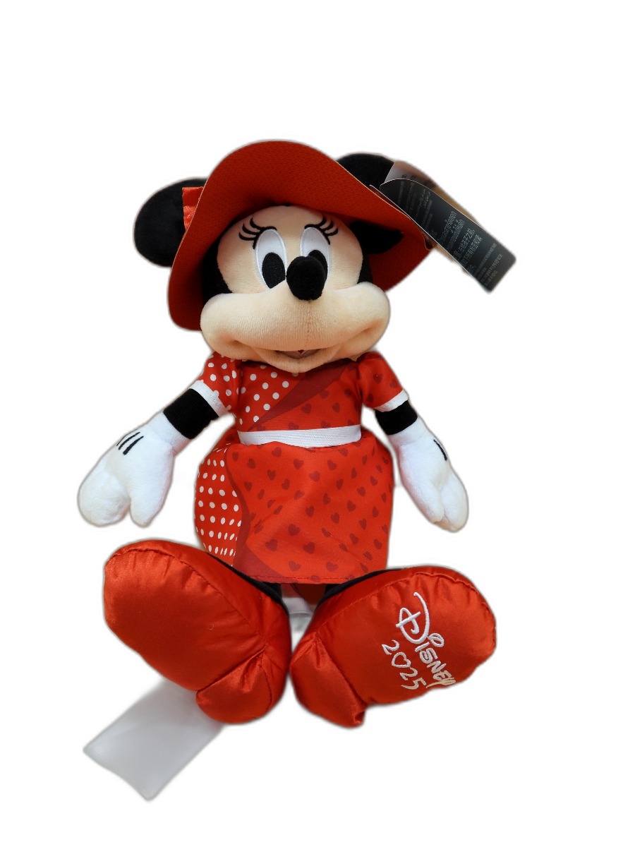 Disney Minnie Mouse Plush Doll Red Dress and Hat