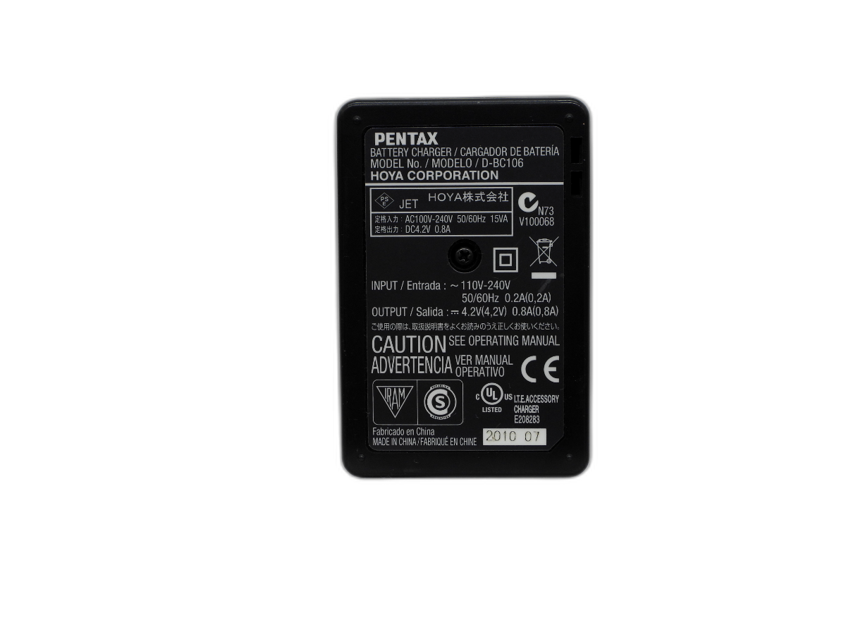 Pentax D Bc106 Battery Charger