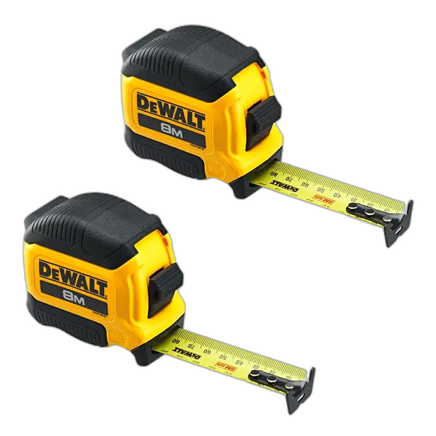 Dewalt 8m Tape Measure Twin Pack