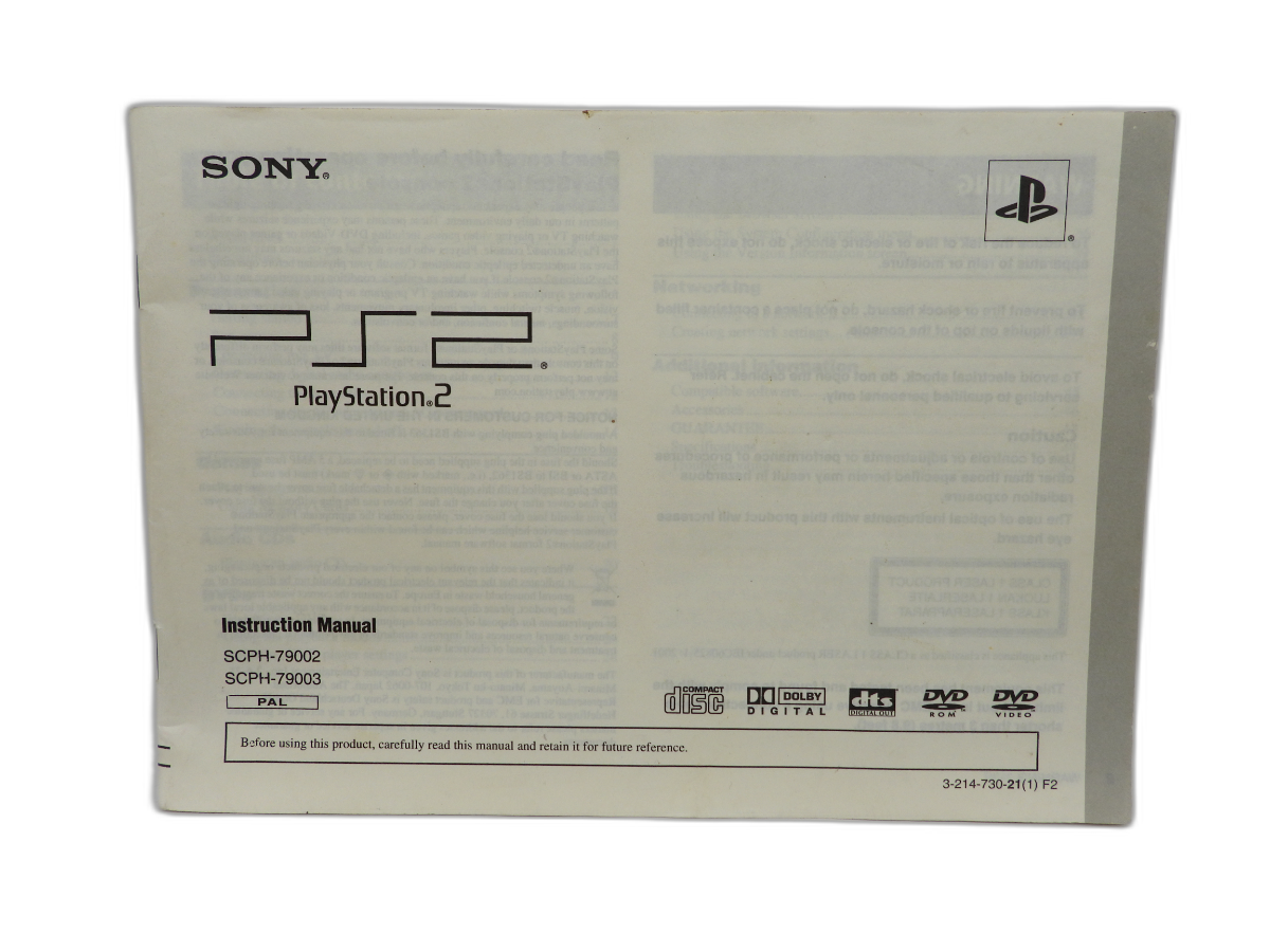 PlayStation 2 Scph 79002 / Scph 79003 Instruction Manual Sony Game