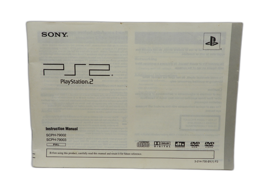 PlayStation 2 Scph 79002 / Scph 79003 Instruction Manual Sony Game