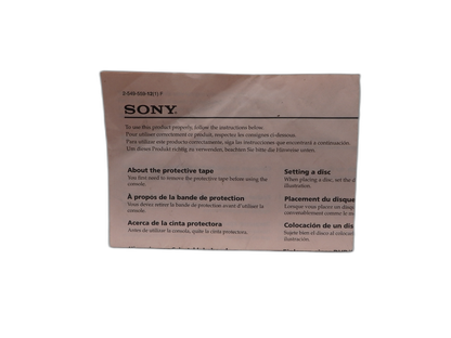 Sony Protective Tape Instruction Manual