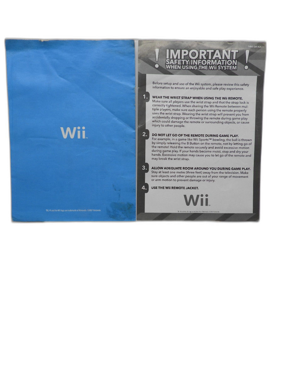 Nintendo Wii Console Operations Manual Game
