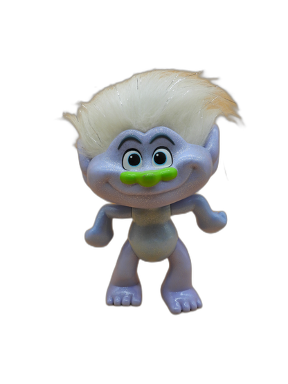 Dreamworks Branch Glittery Troll Doll With White Hair