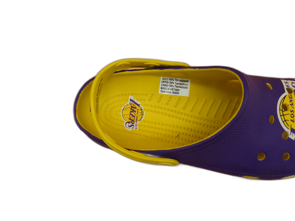 Los Angeles Lakers Crocs Clogs Purple Yellow