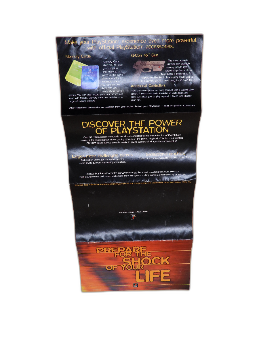 Playstation Dual Shock Controller Brochure Sony Game