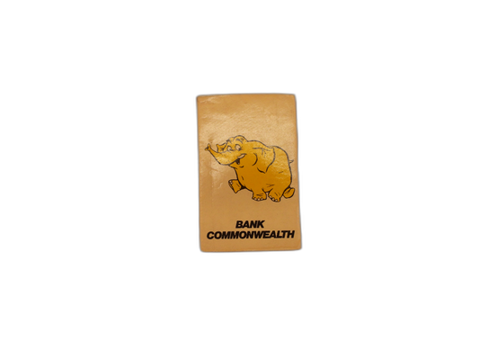 Bank Commonwealth Vintage Elephant Matchbook