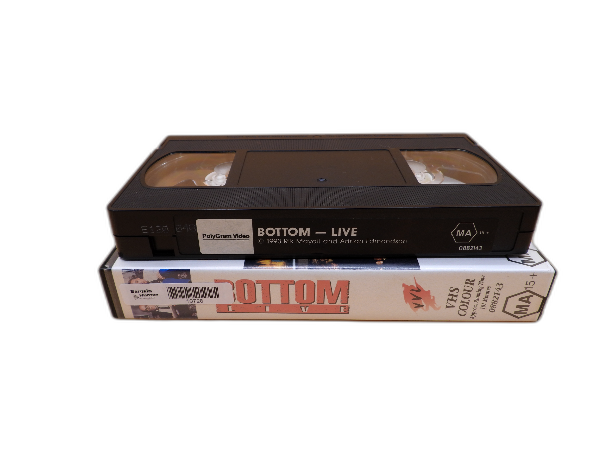 Bottom Live the Stage Show Vhs Tape Rik Mayall Adrian Edmondson Polygram Video