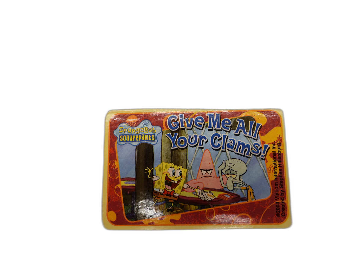 Spongebob Squarepants Give Me All Your Clams Playing Cards Nickelodeon