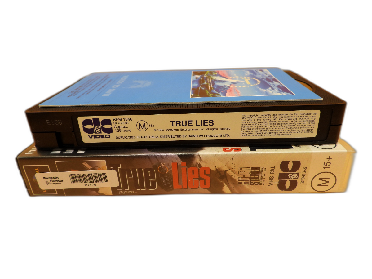 True Lies Vhs Tape Arnold Schwarzenegger 1994 Rainbow Products Ltd.