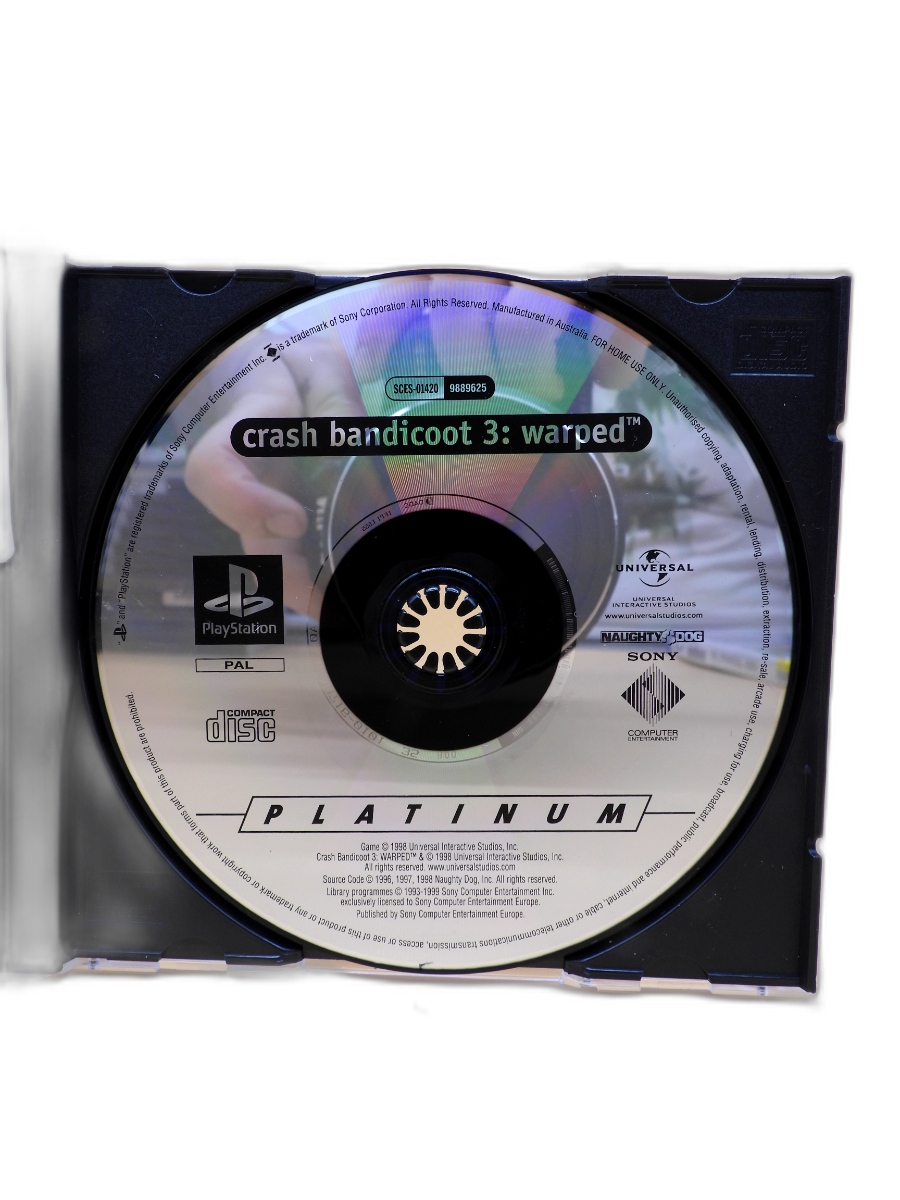 Crash Bandicoot 3 Warped Playstation PS1 Game Sony
