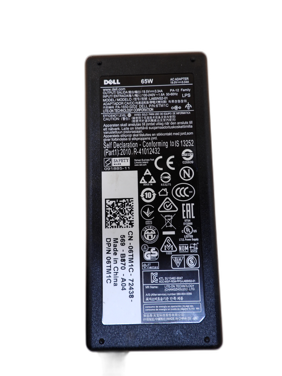 Dell Pa 12 65w Laptop Ac Adapter Charger