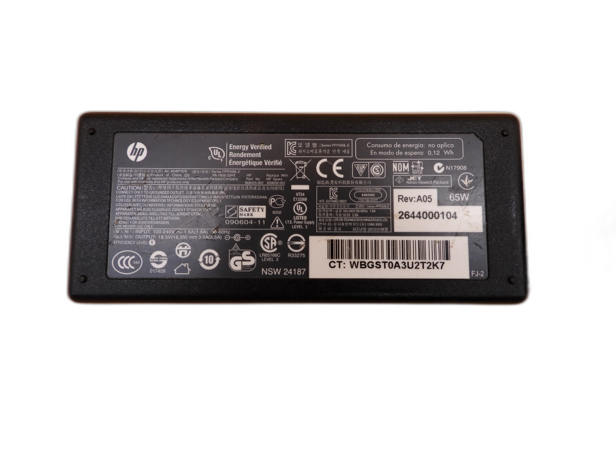 Hp Ppp009l E 65w Laptop Power Adapter