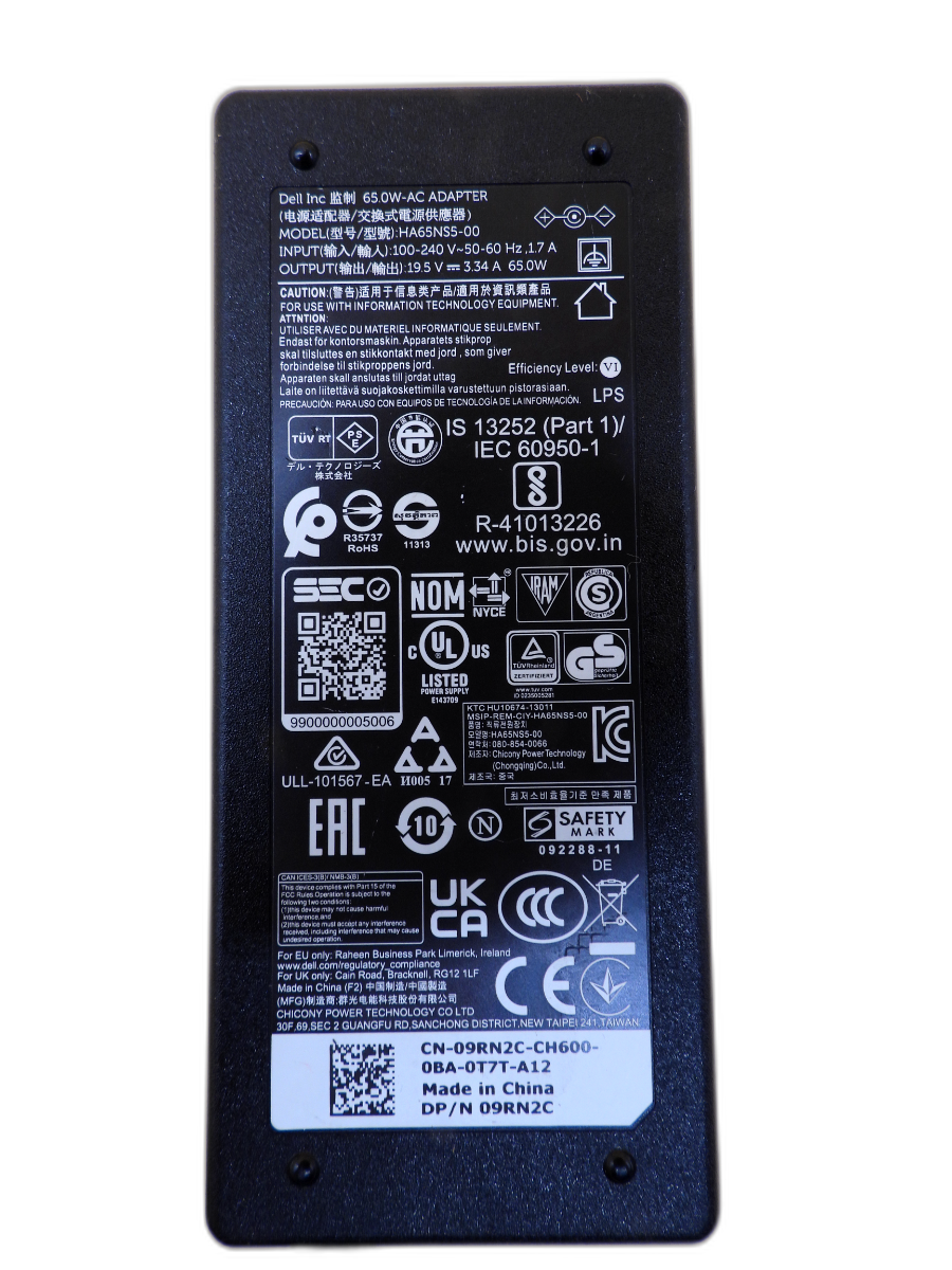 Dell 65w Ac Adapter Laptop Charger Ha65ns5 00