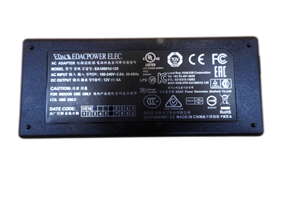 Edacpower Ea10681u 120 12v 6a Ac Adapter Edacpower Elec.