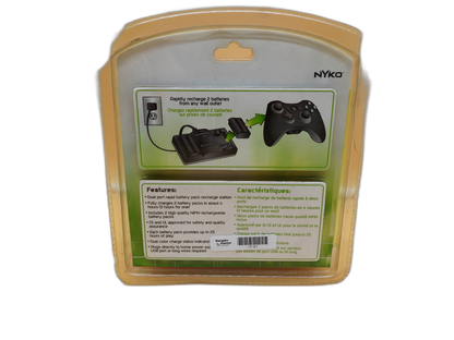 Nyko Xbox 360 Rapid Charge Station With 2 Nimh Batteries 