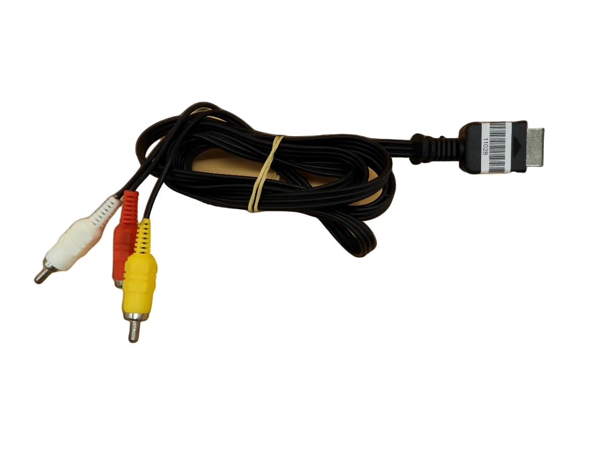 Aftermarket Sony PlayStation PS1 / PS2 Av Composite Rca Cable Game -2