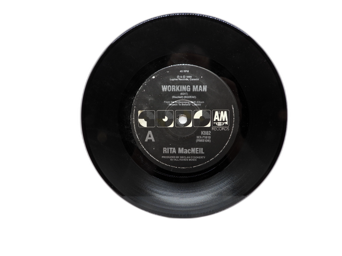 Rita Macneil 7 Inch Vinyl 45 Rpm Man / Two Steps From Broken A&m Records