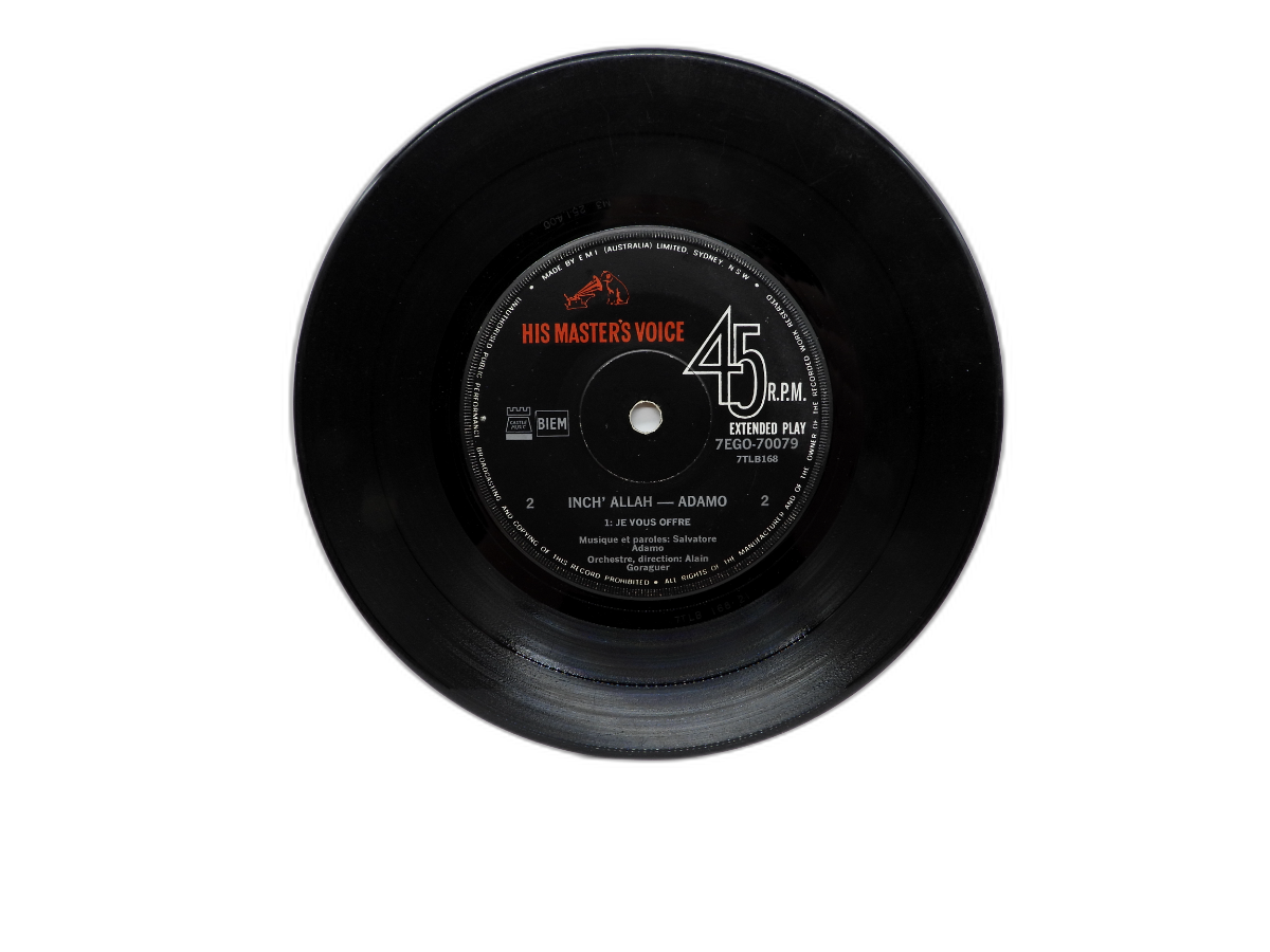 Adamo Inch' Allah 45 Rpm Ep Vinyl Record His Master's Voice