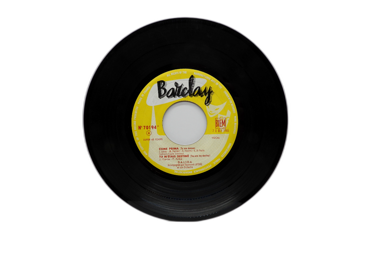 Dalida Come Prima 45 Rpm Vinyl Record Barclay