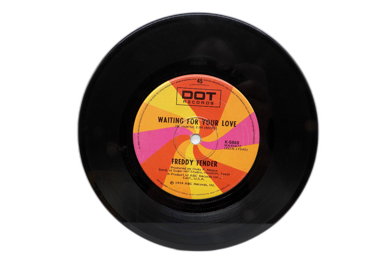 Freddy Fender Before the Next Teardrop Falls 45 Rpm Vinyl Single Dot Records