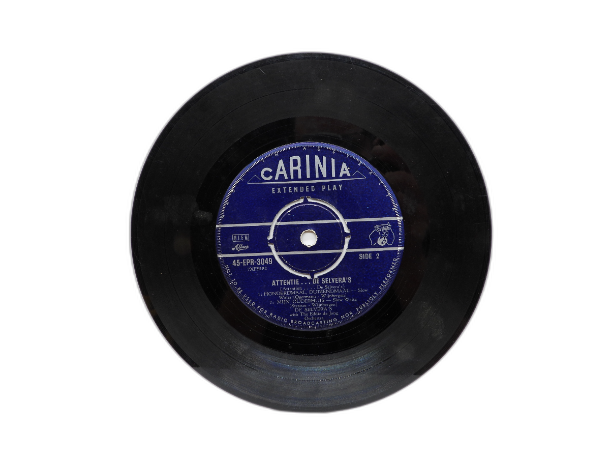 Attentie... De Selvera's Vinyl Record 45 Rpm Carinia