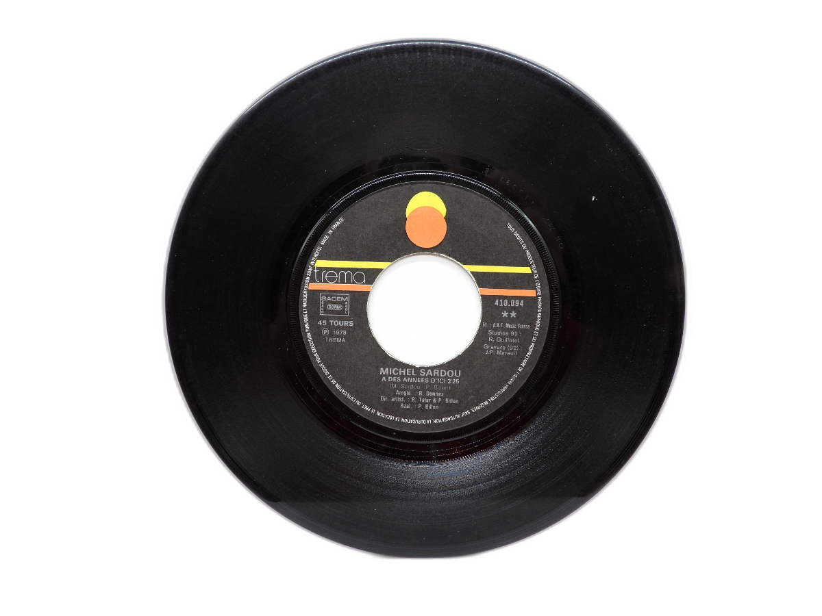 Michel Sardou a Des Années D'ici / En Chantant 45 Rpm Vinyl Trema