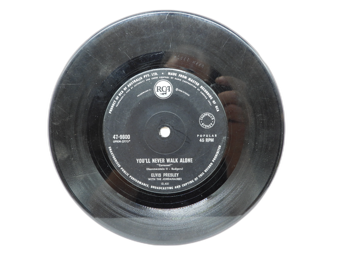Elvis Presley You'll Never Walk Alone / We Call on Him 45 Rpm Vinyl Single Rca