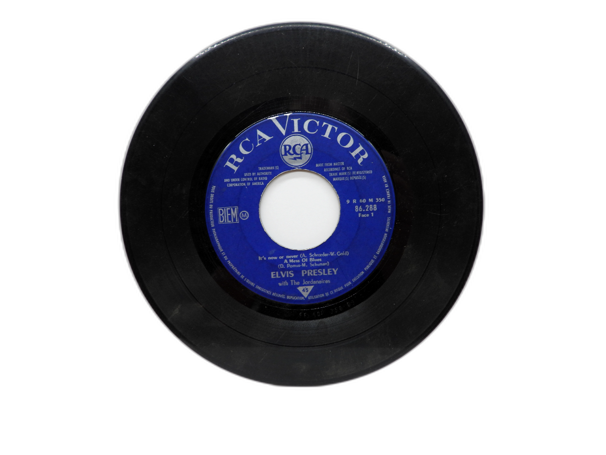 Elvis Presley It's Now Or Never / a Mess of Blues 45 Rpm Vinyl Rca Victor