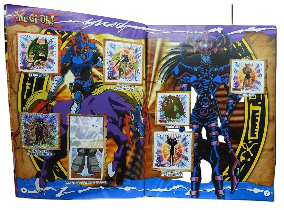 1996 Merlin Yu Gi Oh Sticker Album With 50 Packs Merlin Stickers