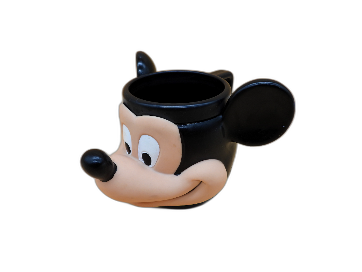 Vintage Disney 1992 Mickey Mouse 3D Face Coffee Cup Collectable Mug