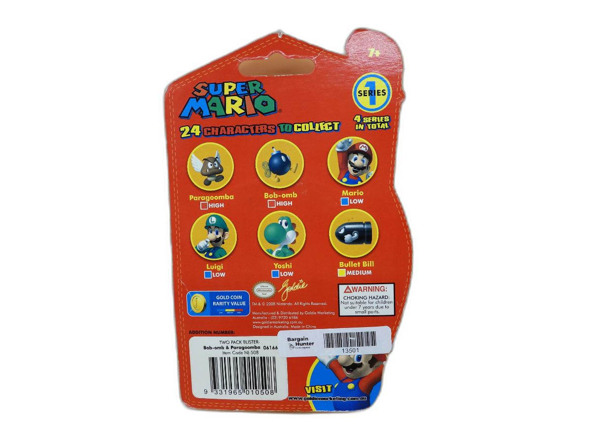 Super Mario Bob Omb and Paragoomba Figurines Two Pack Nintendo