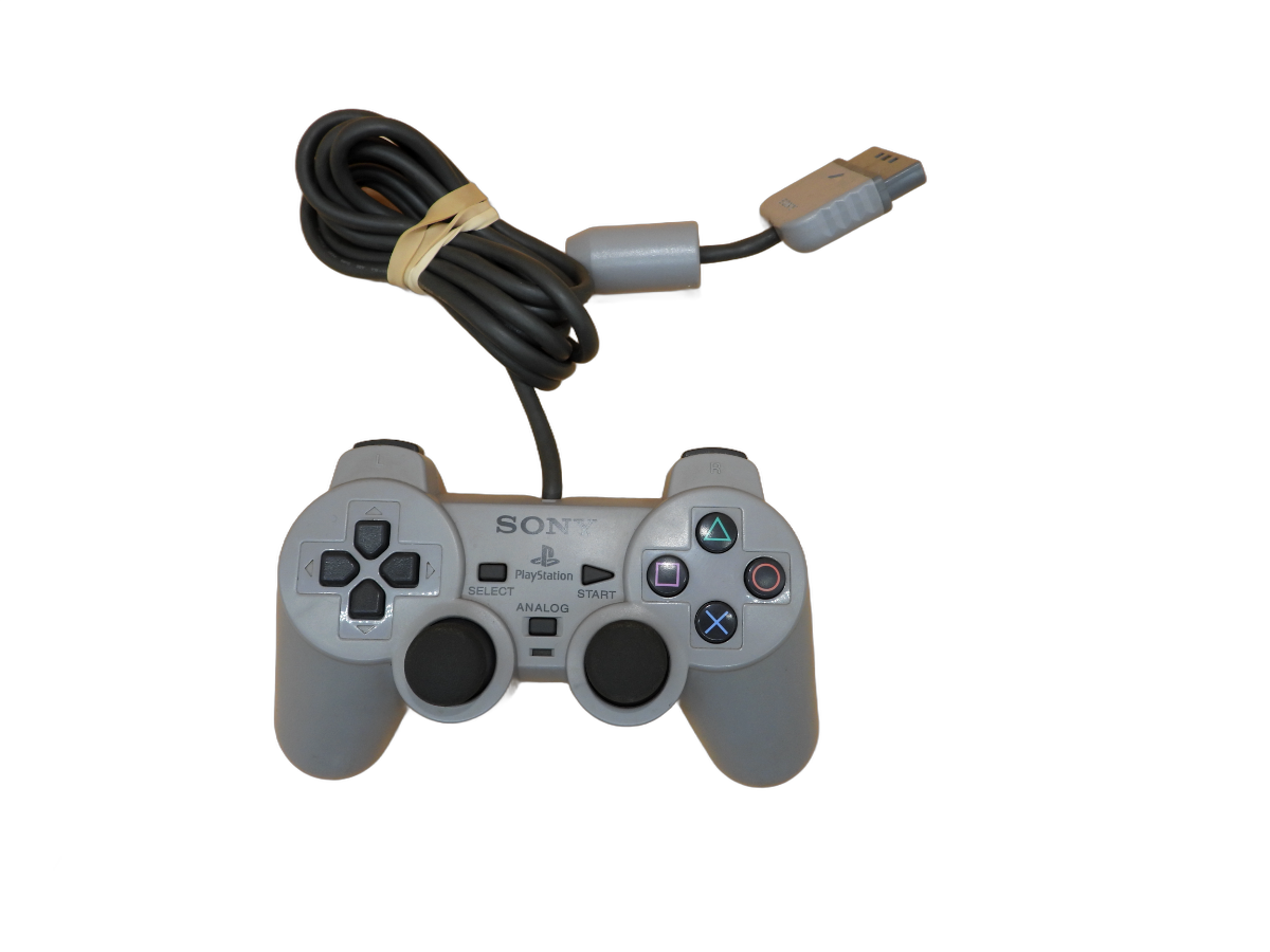 Sony PlayStation Dualshock Wired Controller Grey DAMGED CABLE 