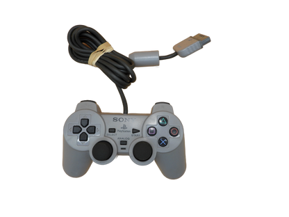 Sony PlayStation Dualshock Wired Controller Grey DAMGED CABLE 