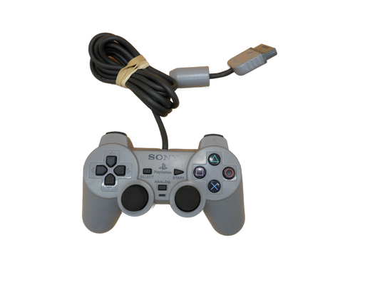 Sony PlayStation Dualshock Wired Controller Grey DAMGED CABLE 