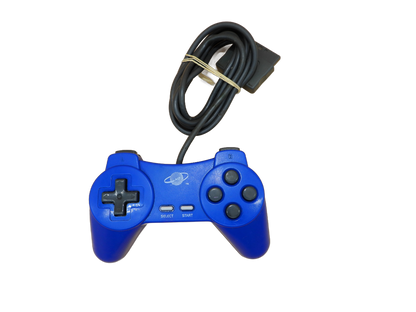 Honey Bee Ps 6 Wired Playstation PS1 Controller Blue Game