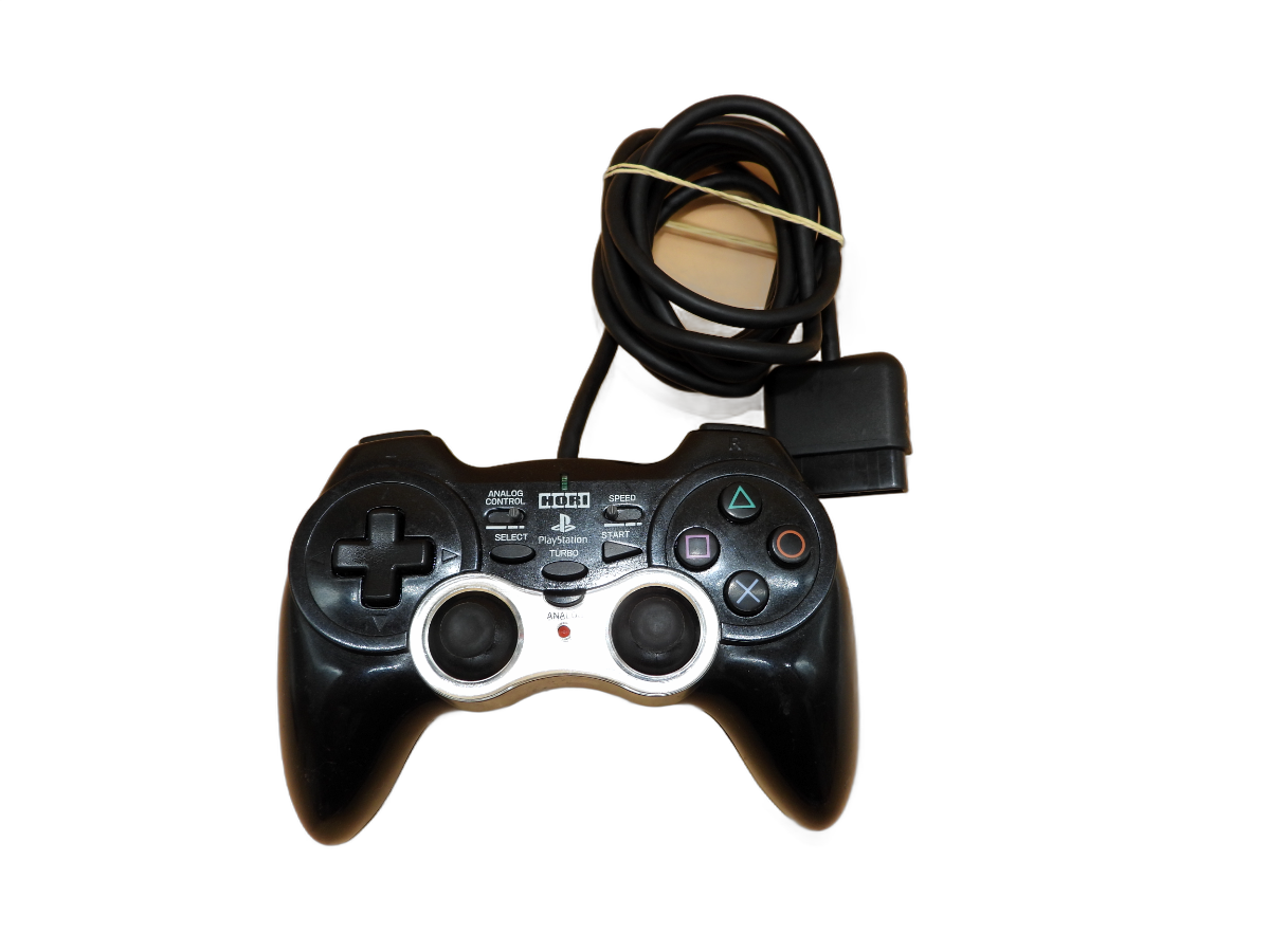 Hori Analog Sindou Pad 2 Turbo Sony PlayStation Controller Black For PS2 PS1