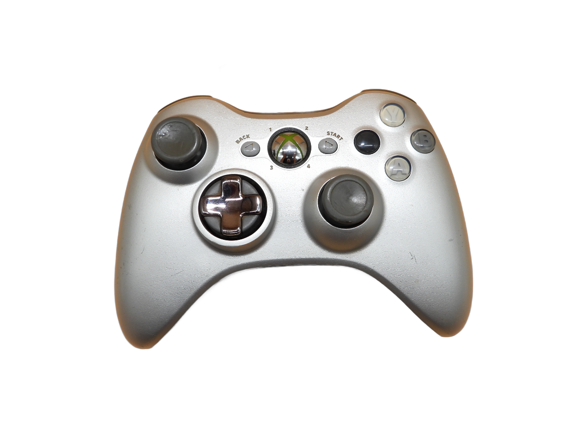 Microsoft Xbox 360 Wireless Controller Silver Game