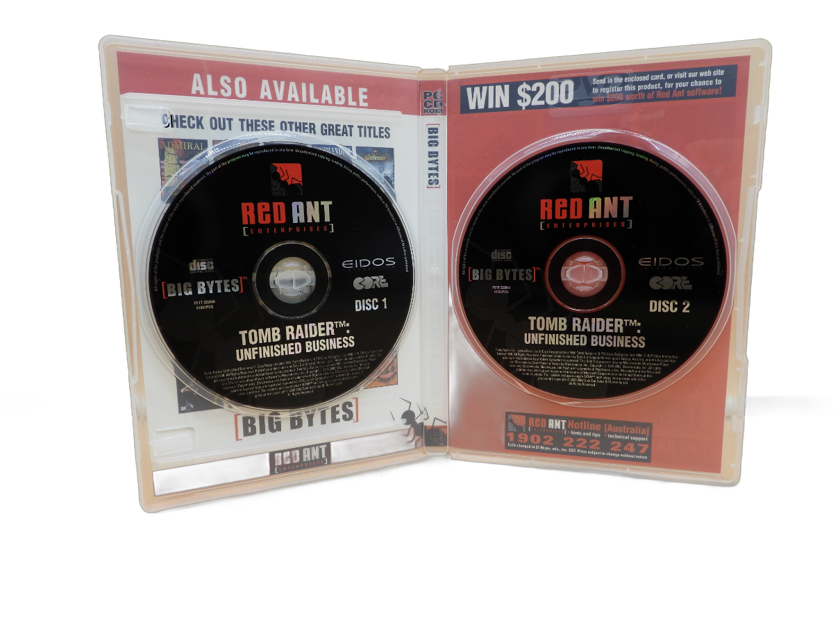 Tomb Raider Unfinished Business Pc Cd Rom Red Ant Game