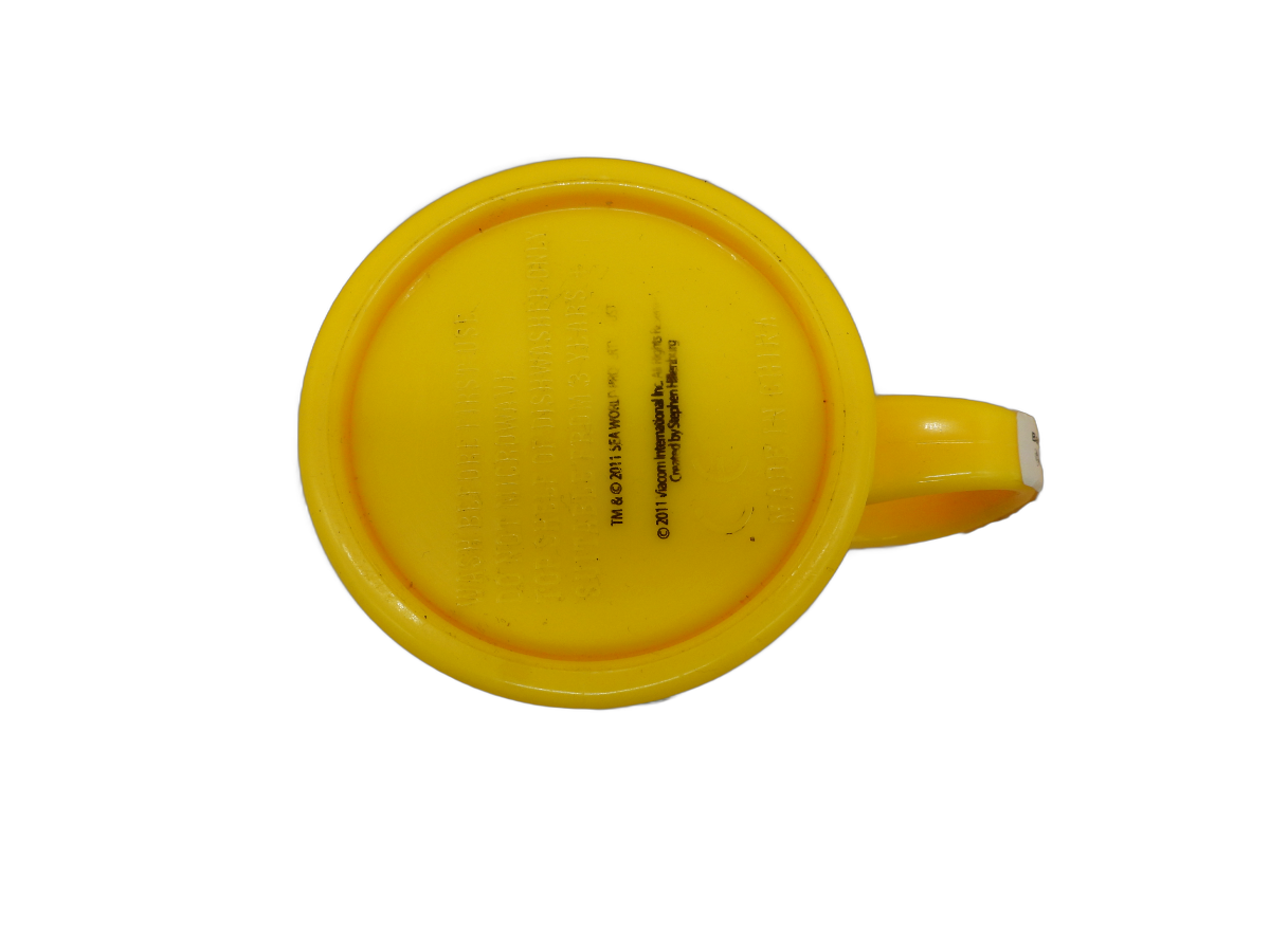 Sea World Spongebob Squarepants Yellow Plastic Mug