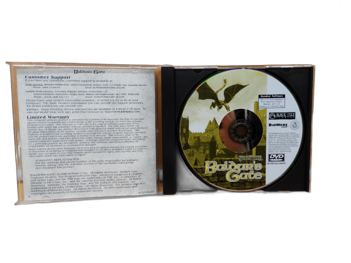 Baldur's Gate Pc Game Dungeons & Dragons Forgotten Realms Interplay