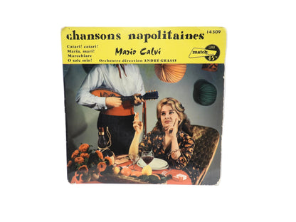 Chansons Napolitaines 45 Rpm Vinyl By Mario Calvi Match Records