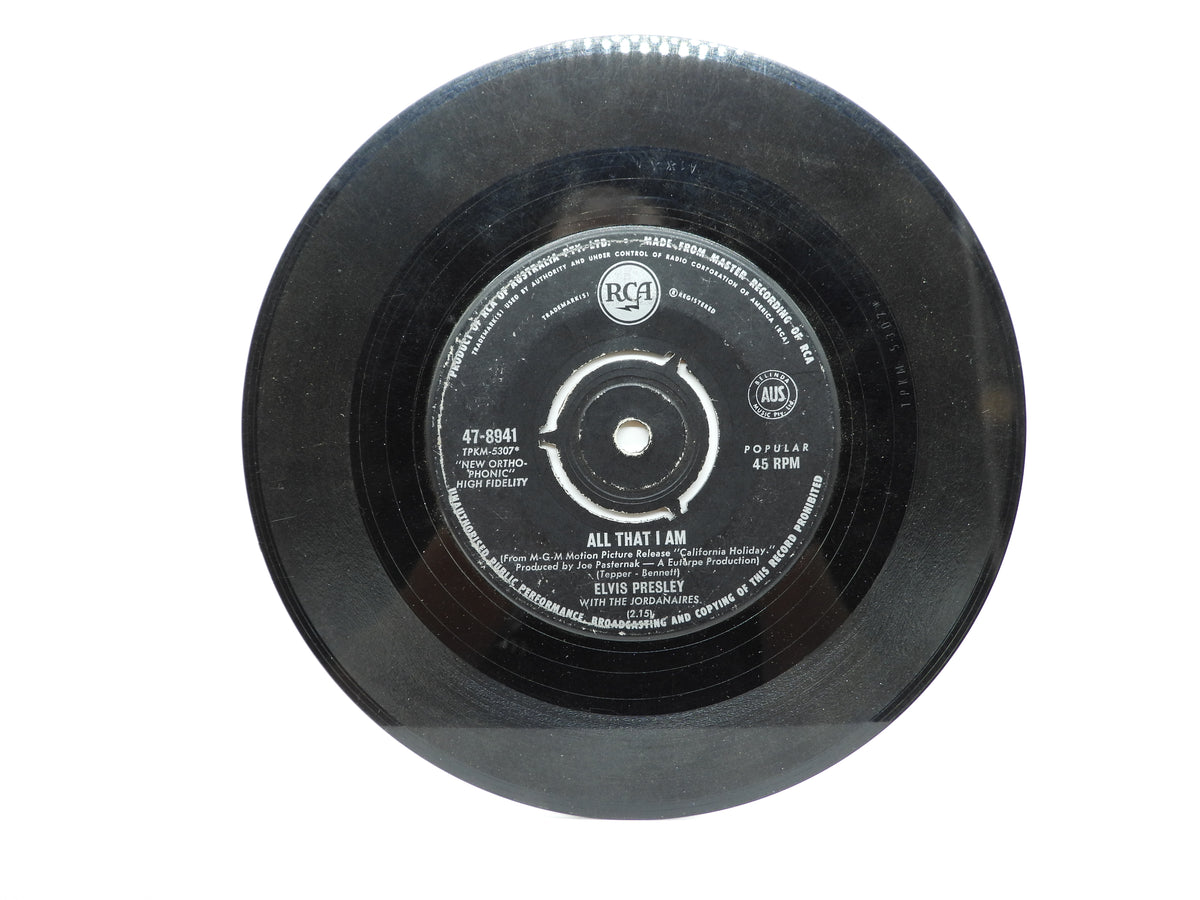 Elvis Presley Spinout / All That I Am 45 Rpm Vinyl Single Rca