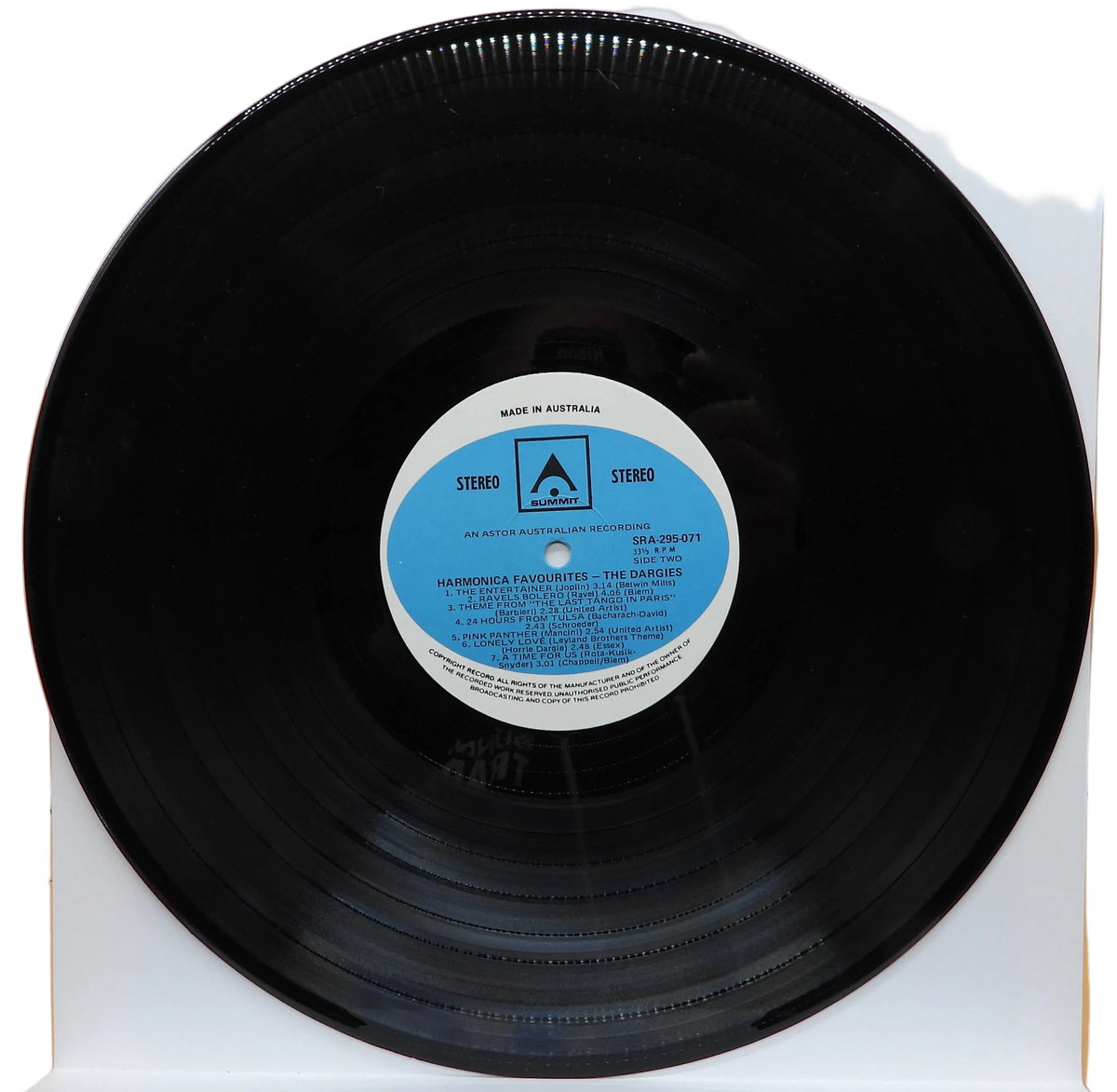 Harmonica Favourites Vinyl Lp By the Dargies Summit