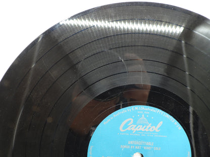 Nat King Cole Unforgettable Vinyl Record Capitol