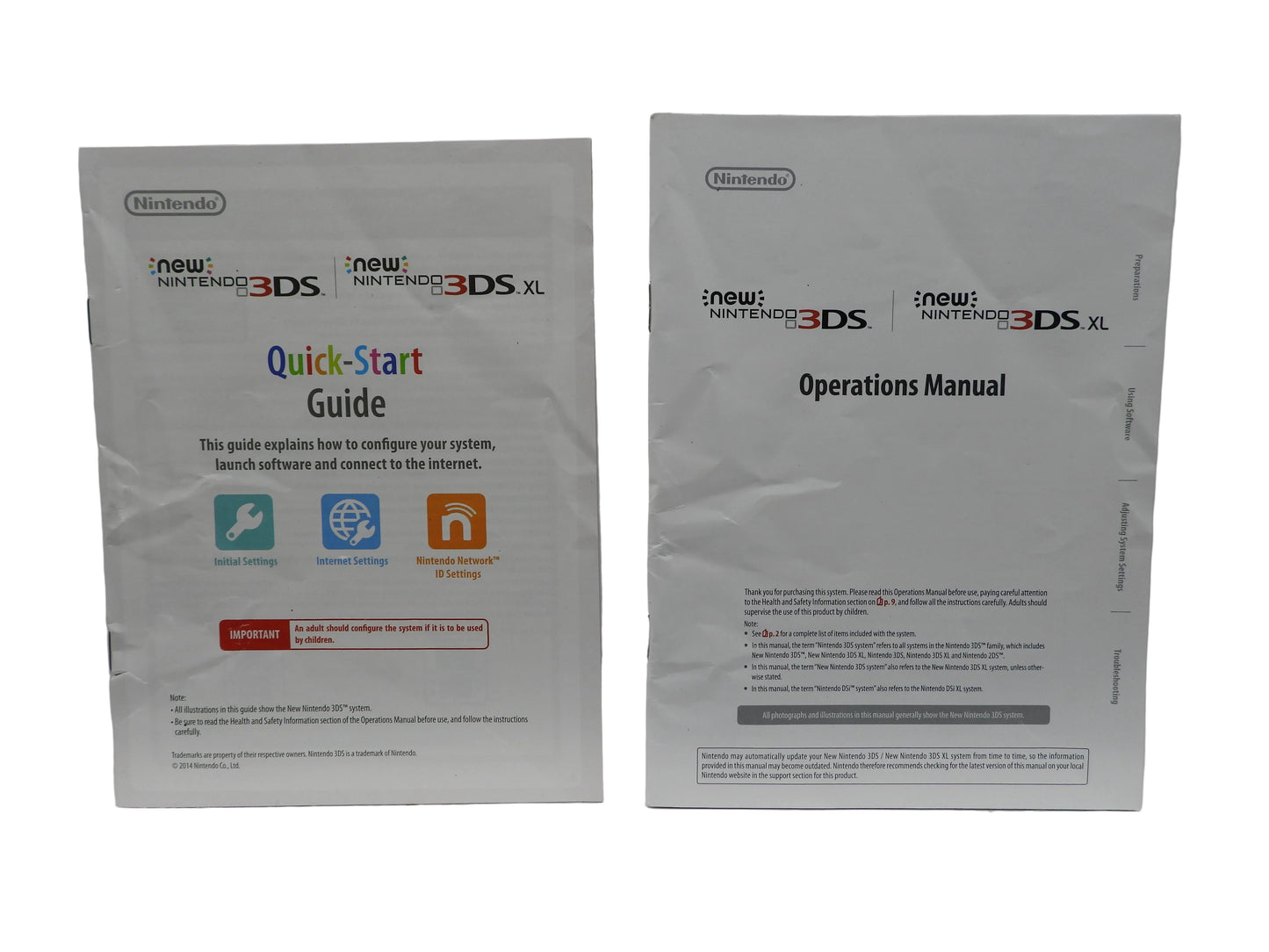 Nintendo 3ds Xl Quick Start Guide Manual Game