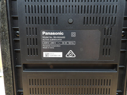 Panasonic Sb Hwa600 Active Subwoofer