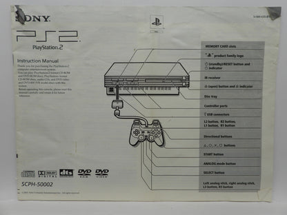 PlayStation 2 Scph 50002 Instruction Manual Sony Game